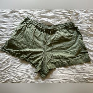 Gap High-Waisted Linen-Blend Shorts Size XXL